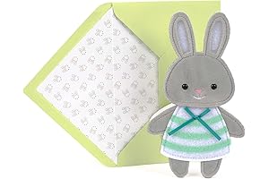 Hallmark Signature Daughter Easter Card, Fuzzy Plush Bunny