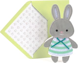 Hallmark Signature Easter Card for Kids (Fuzzy Plush Bunny)