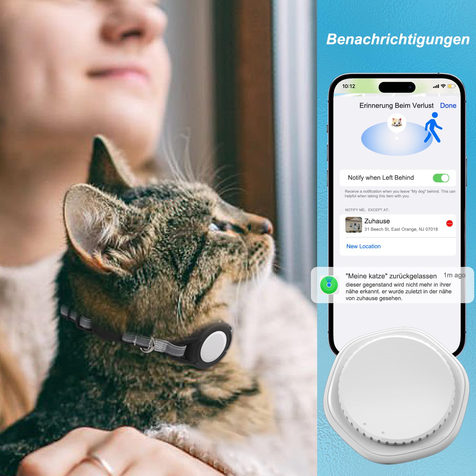GPS Tracker Für Katzen - SmartTag Halsband Mit Find My App