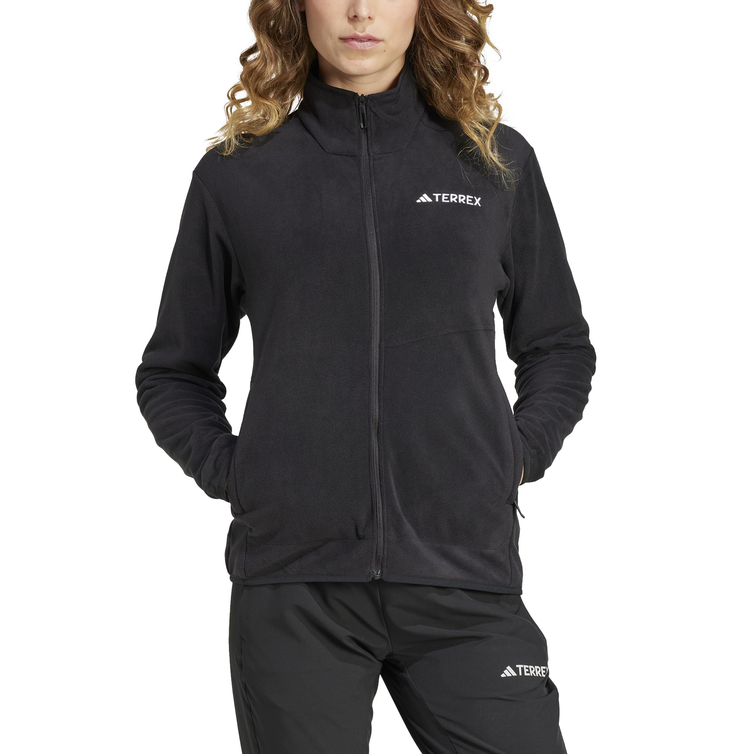 adidas Women's Terrex Multi Full Zip Fleece Jacket, Black, XL