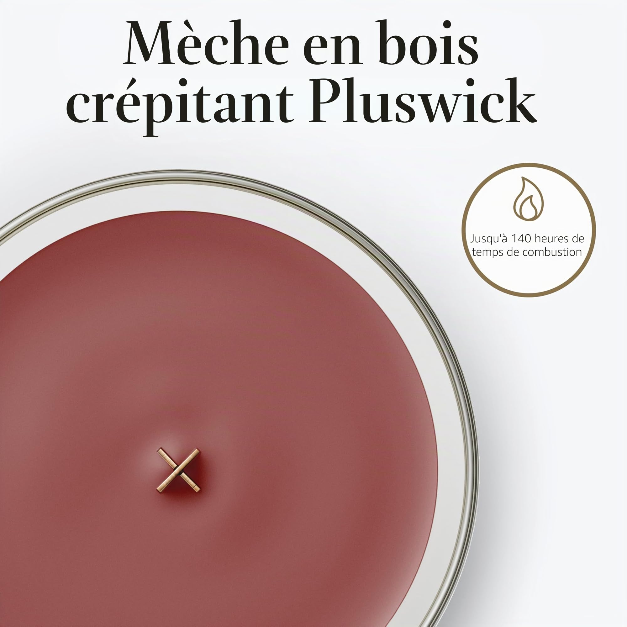 WoodWick Bougie parfumée grand format sablier | Cannelle Chaï | avec mèche crépitante | Durée de combustion : jusqu’à 130 heures