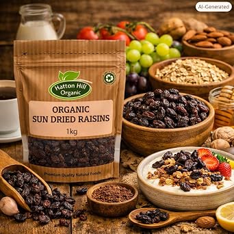 Organic Sun-Dried Raisins 1kg by Hatton Hill Organic