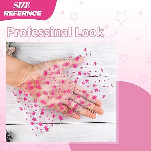 Miniatura 7 de COQOFA 100 bolsas de celofán sellables con estampado de estrellas, bolsas de celofán autoadhesivas, bolsas de regalo para fiestas (5 x 7 pulgadas,