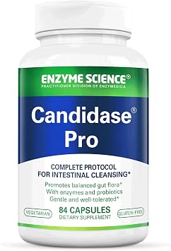 Enzyme Science Candidase Pro Capsules - Enzymes for Gentle Cleansing Support for Men & Women, Blended for Gut & Microbiome Health with Cellulase and Protease - 84 Caps