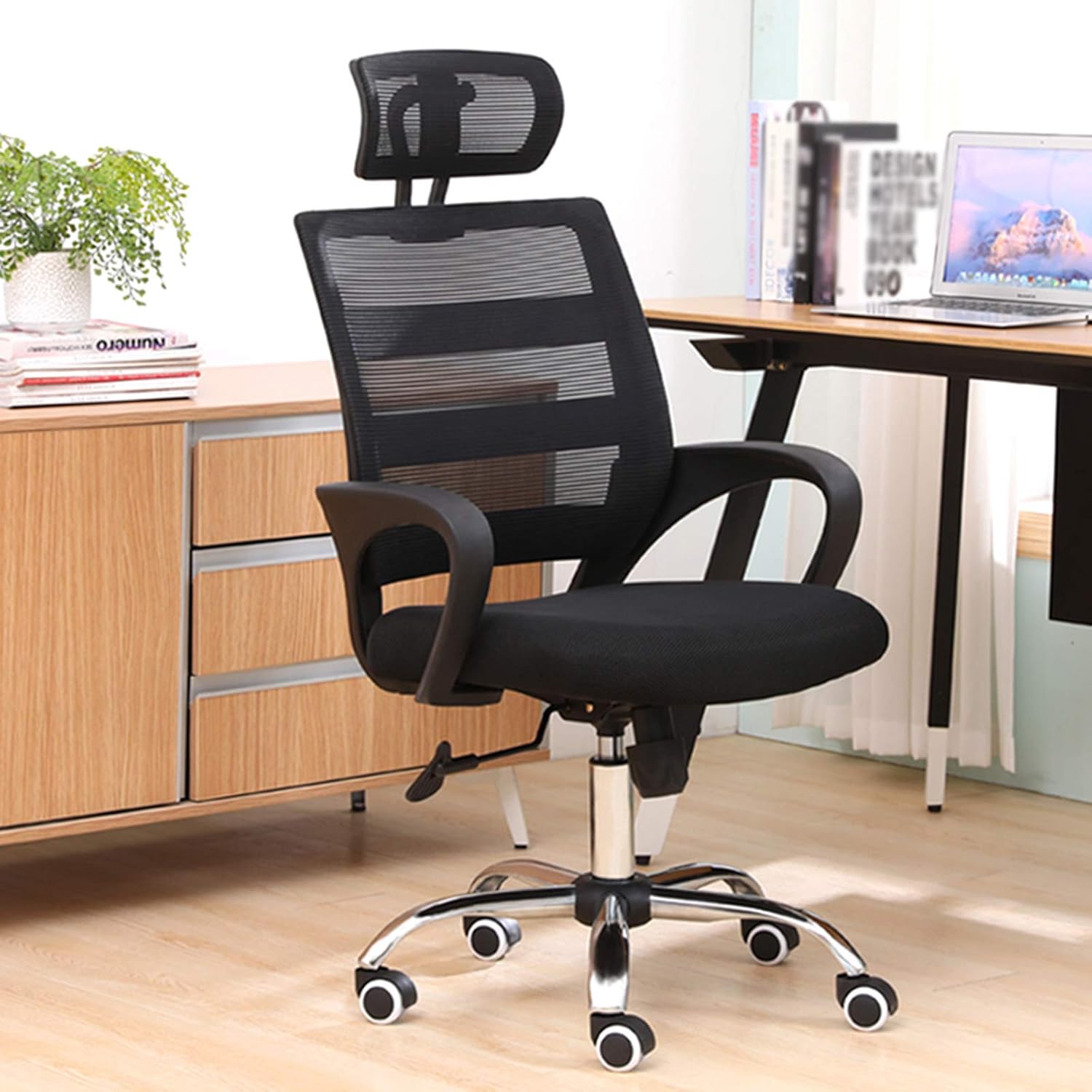Chairs,Gaming Chair, Ergonomic Conference Chair with Lumbar Support Pu Leatherwith Adjustable Task Chair Executive Manager Work Chair Desk Chair/Black