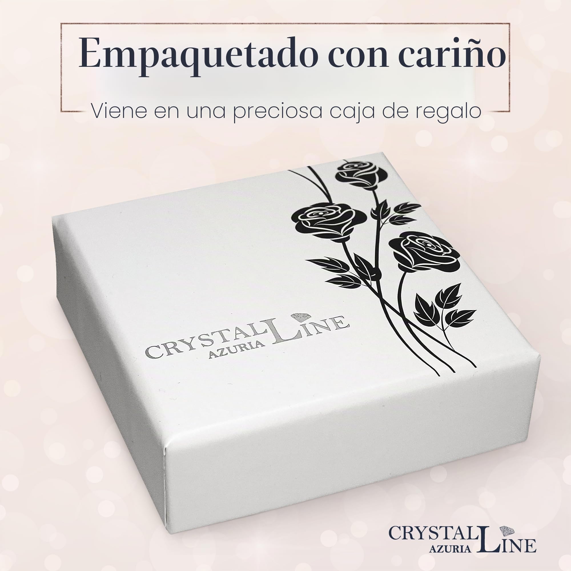 Crystalline Azuria Mujer 18ct Chapado en Oro Blanco Lágrimas Cristales Azul Aguamarina simulada Juego de joyas Collar Pendientes Pulsera para Mujer Niña Boda Novia y Dama de honor