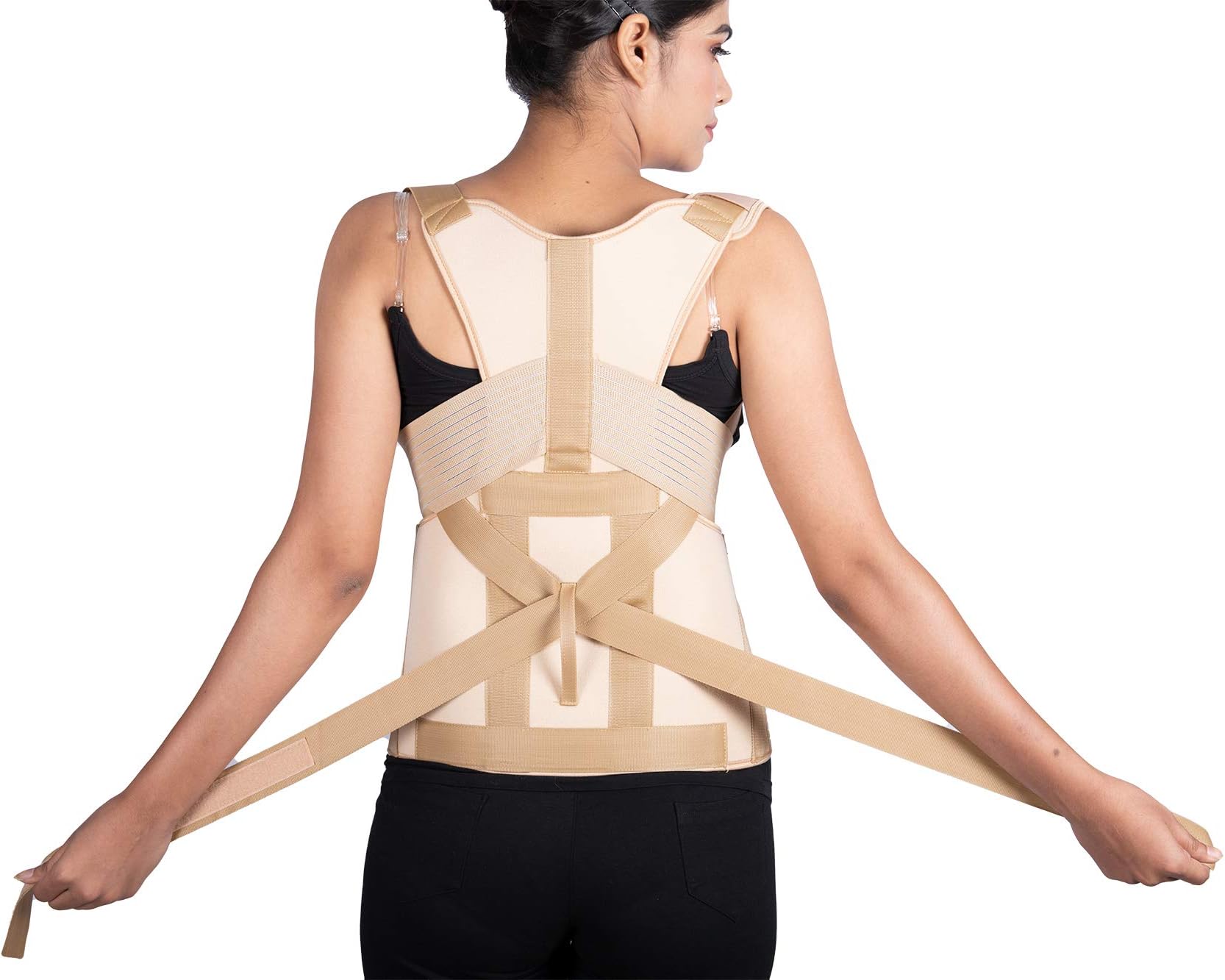 Wonder Care Posture Corrector Taylor Brace Thoracic Lumbar Spinal Support Belt Back Pain Relief for Men & Women Lordosis Therapy (XL)