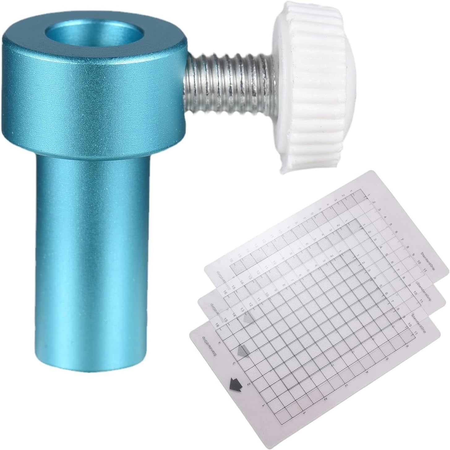 Jeffergarden Universal Pen Adapter Aluminum Alloy Pen Holder with 3pcs 6.5x4.5in Cutting Mat for Joy Cutting Machine Compatible with Pens Under 8mm for Drawing Labeling Crafting (2)