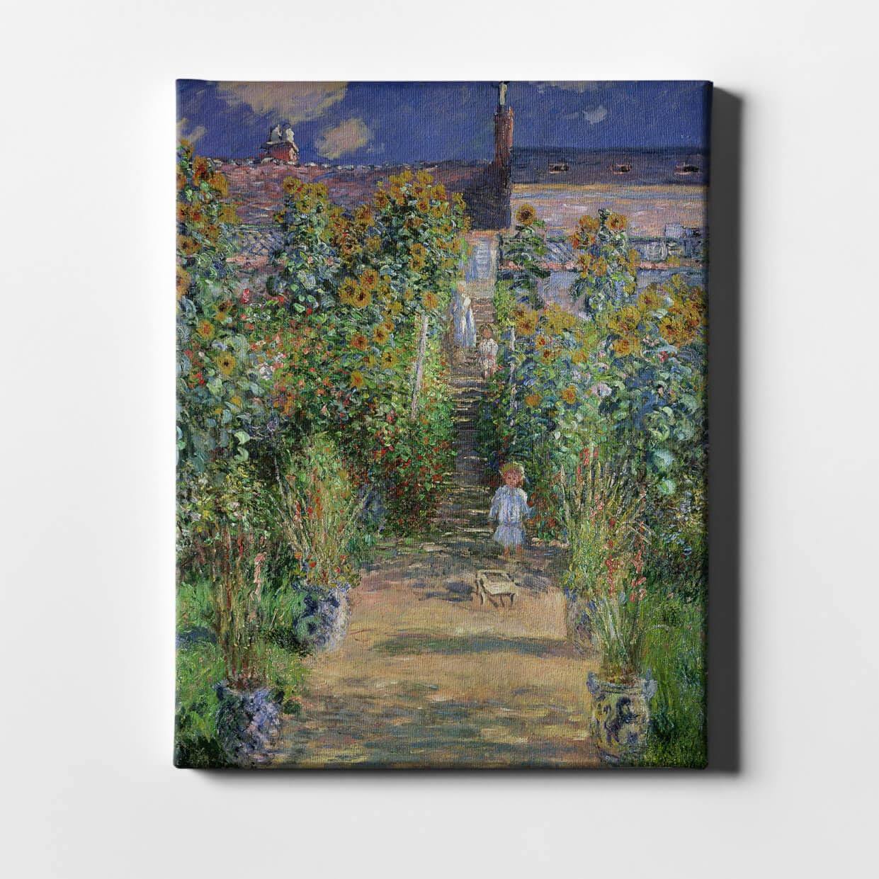 Toile Claude Monet Jardin de Monet grand format impression giclée