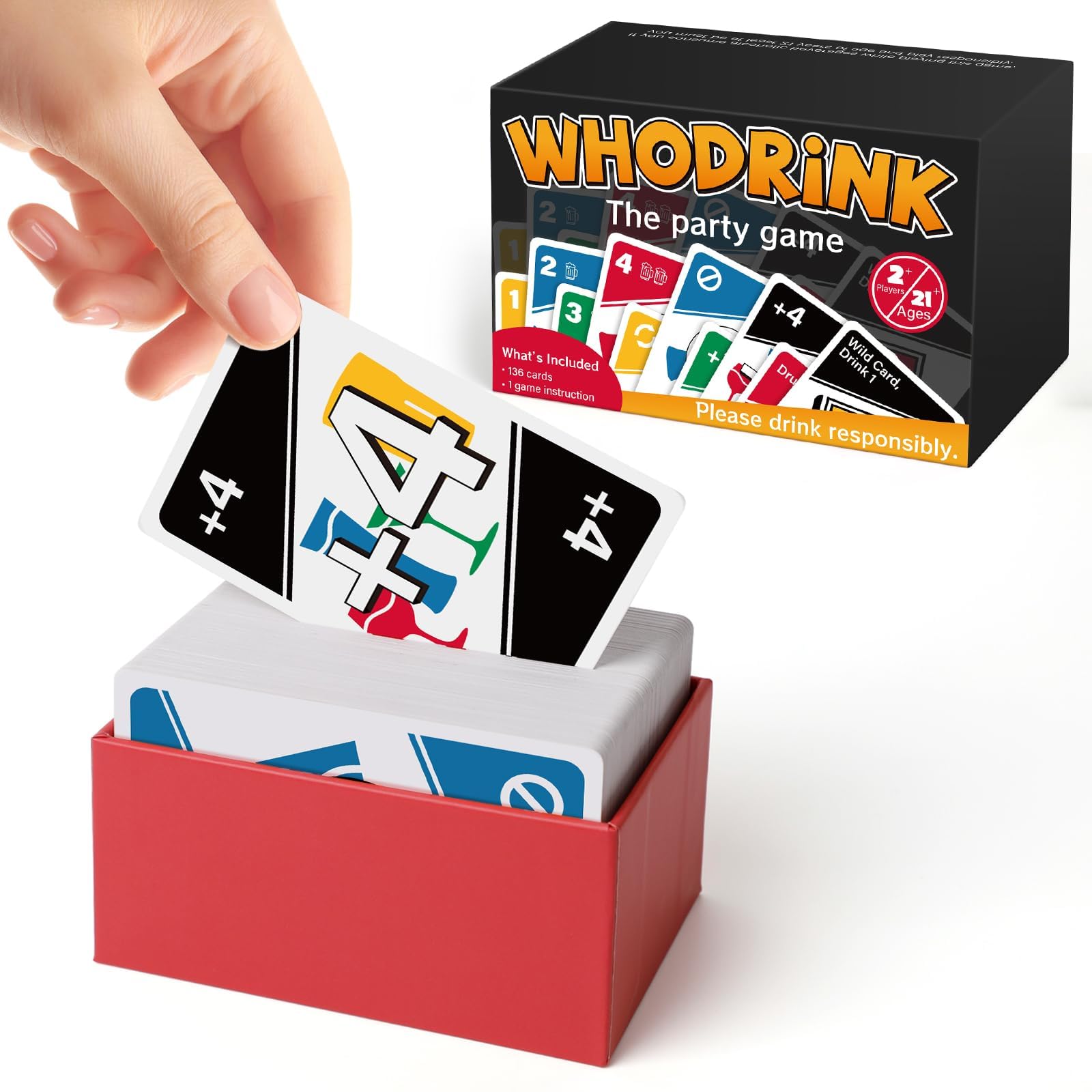 Amazon.com: Broytain WHODRINK Drinking Card Games for Adults, Party Card  Game for Groups, Bachelorette Party Games, Couples Drinking Game for Date  Night, Girls Night Party Game, 136 Cards, Age 21+ : Sports