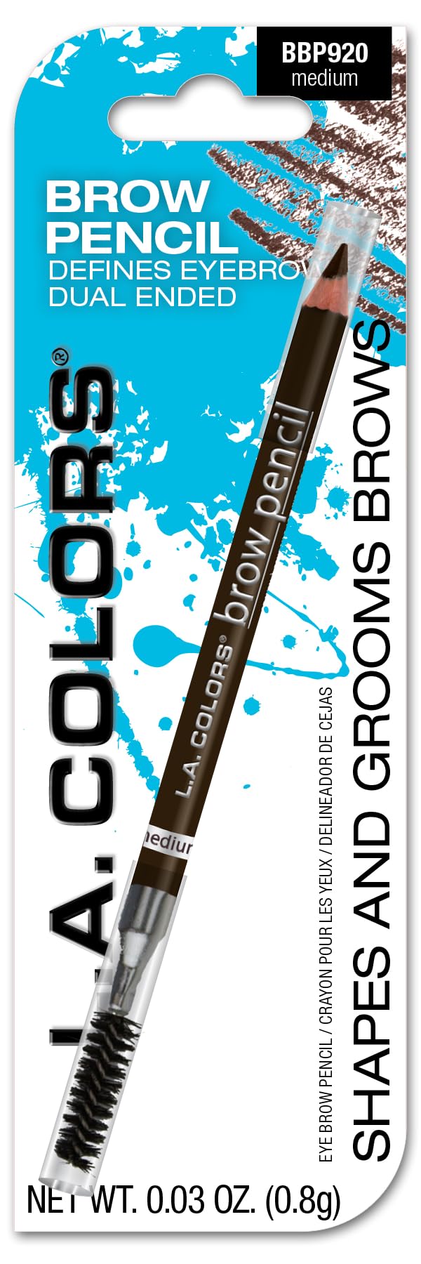 Amazon.com : L.A. COLORS Brow Pencil With Spoolie, Medium (Carded