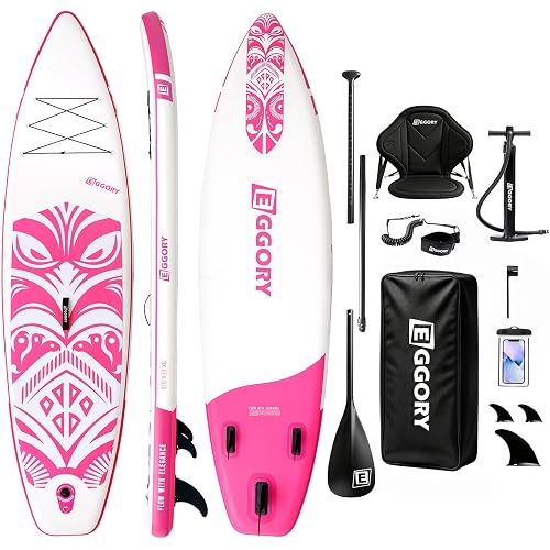 Inflatable Paddle Board,Stand Up Paddle Board Set, Extra Wide SUP Board with Removable Fin, Floating Paddle, Hand Pump, Waterproof Phone Pouch,Traveling Board