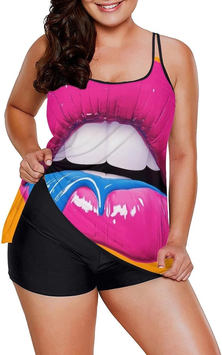 Women Two Piece Swimsuit Monokini Backless V Neck Swimwear Cheeky Beachwear
