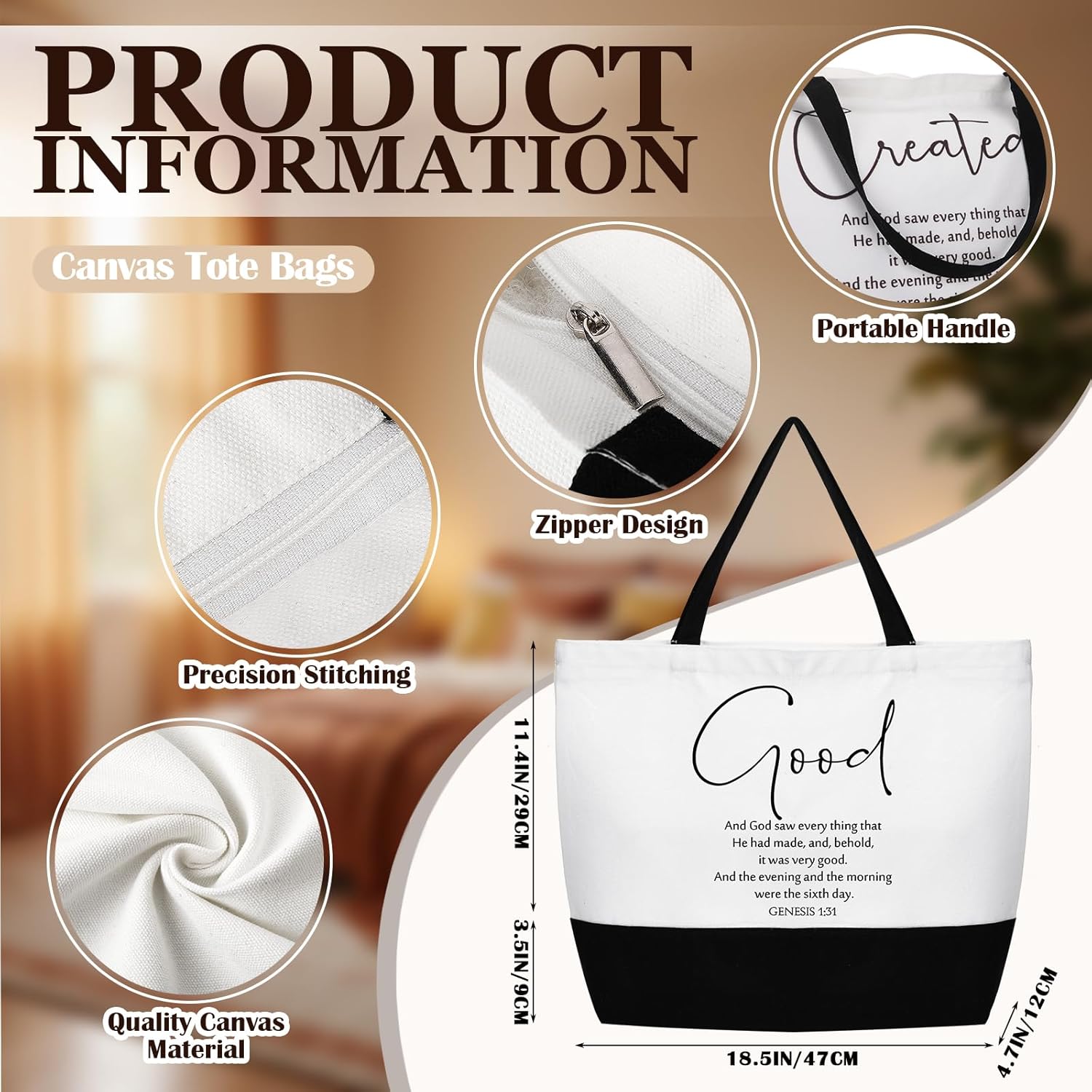 LemonRoad 12 Pcs Inspirational Christian Gift for Women Bulk Included 12oz Ceramics Bible Coffee Mug Large Tote Bag Religious Candle Easter Gift for Mom Godmother Wife Church Teacher Coworker - Image 2