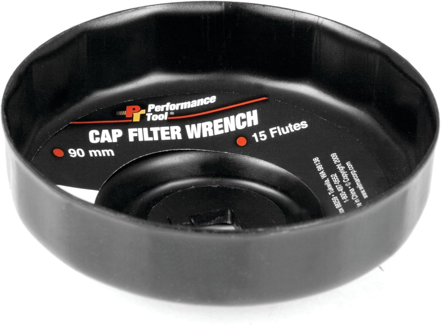 Performance Tool W54113 Heavy Duty Steel Oil Filter Wrench with 3/8-Inch Drive for Multiple Brands of Filters, Strong and Durable Construction
