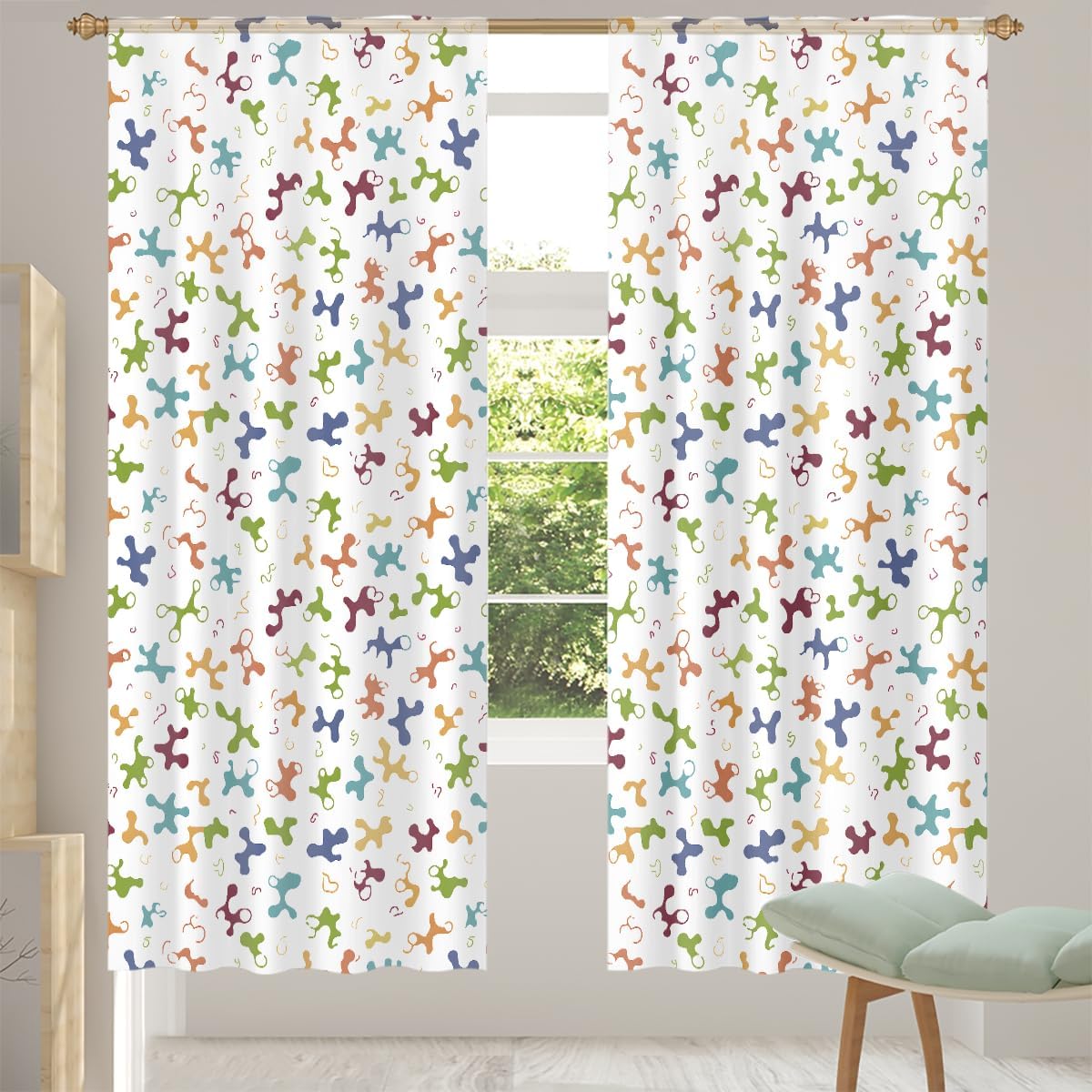 Leopard Sheer Curtains 55 X 84 Inch Length 2 Panels Set Curtains