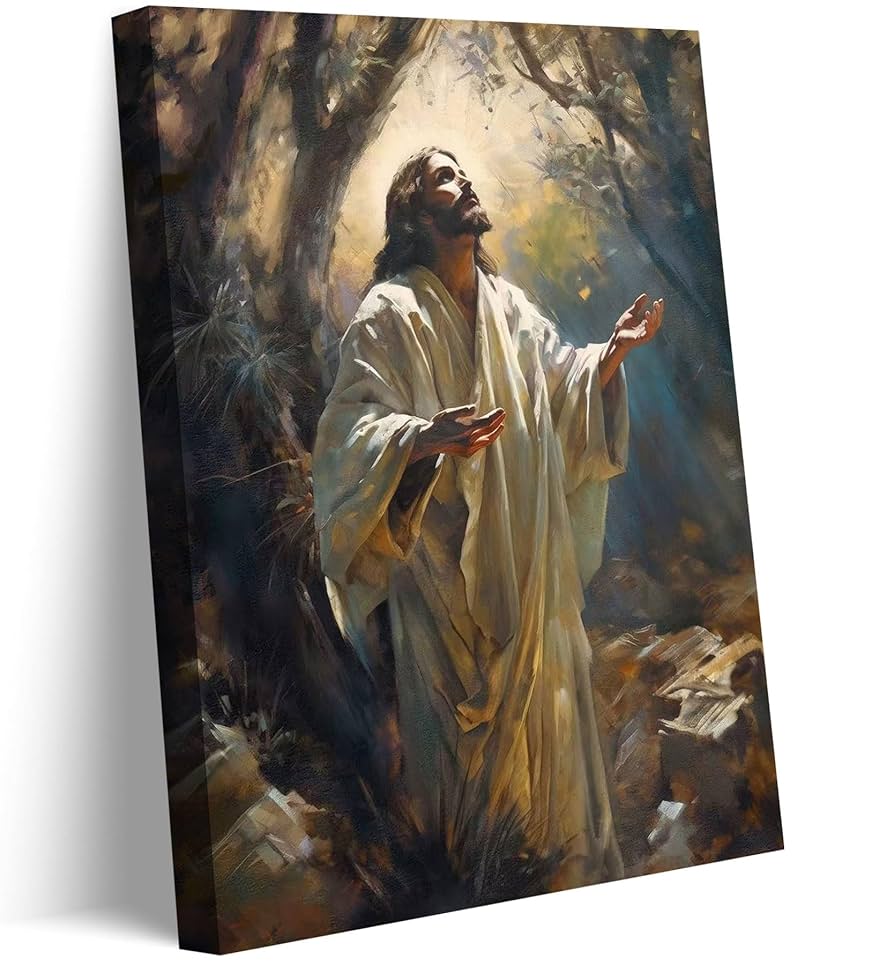 『 Ars Sacra 』/写真集/キリスト教/アート/建築物/絵画/壁画 Amazon.co.jp: Jesus pray キャンバス ウォールアート キリスト