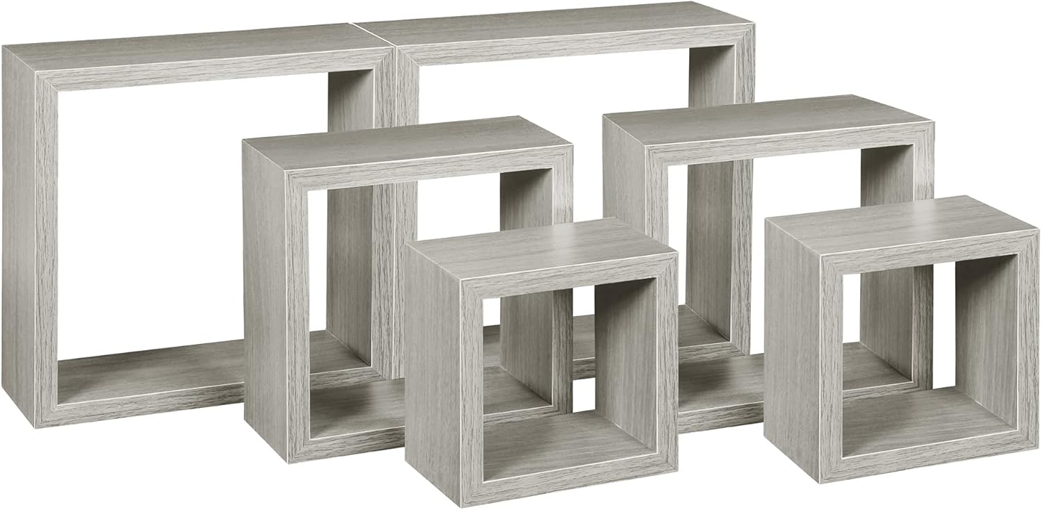 Niche Soho 3 Piece Wall Shelf Set (2 Pack)- Weathered Grey