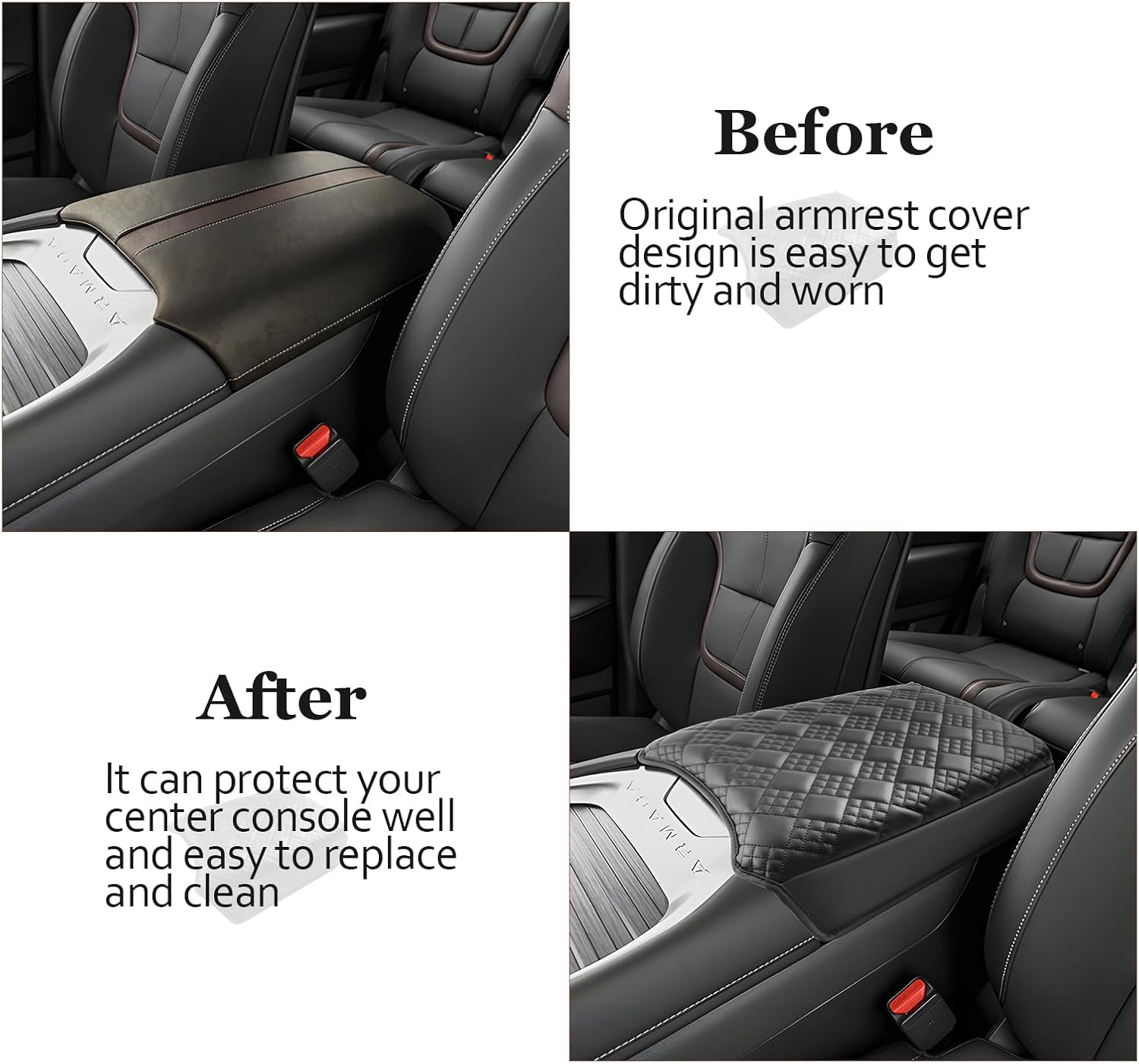 SKTU for 2025 2026 Nissan Armada Armrest Cover for 2025 2026 Nissan Armada (SV/SL/Platinum/Pro-4X/Platinum Reserve) Center Console Cover Nissan Armada 2025 2026 Accessories Console Cushion (Thicken)