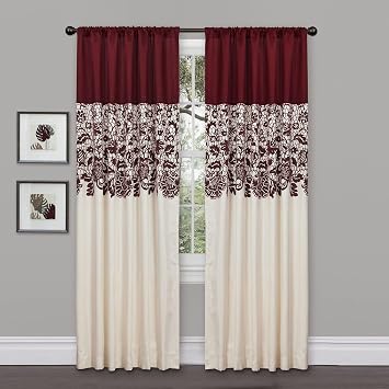 حديقة لوش ديكور العقارية ، لوحة ستارة ، أحمر 54.00 × 1.00 بوصة