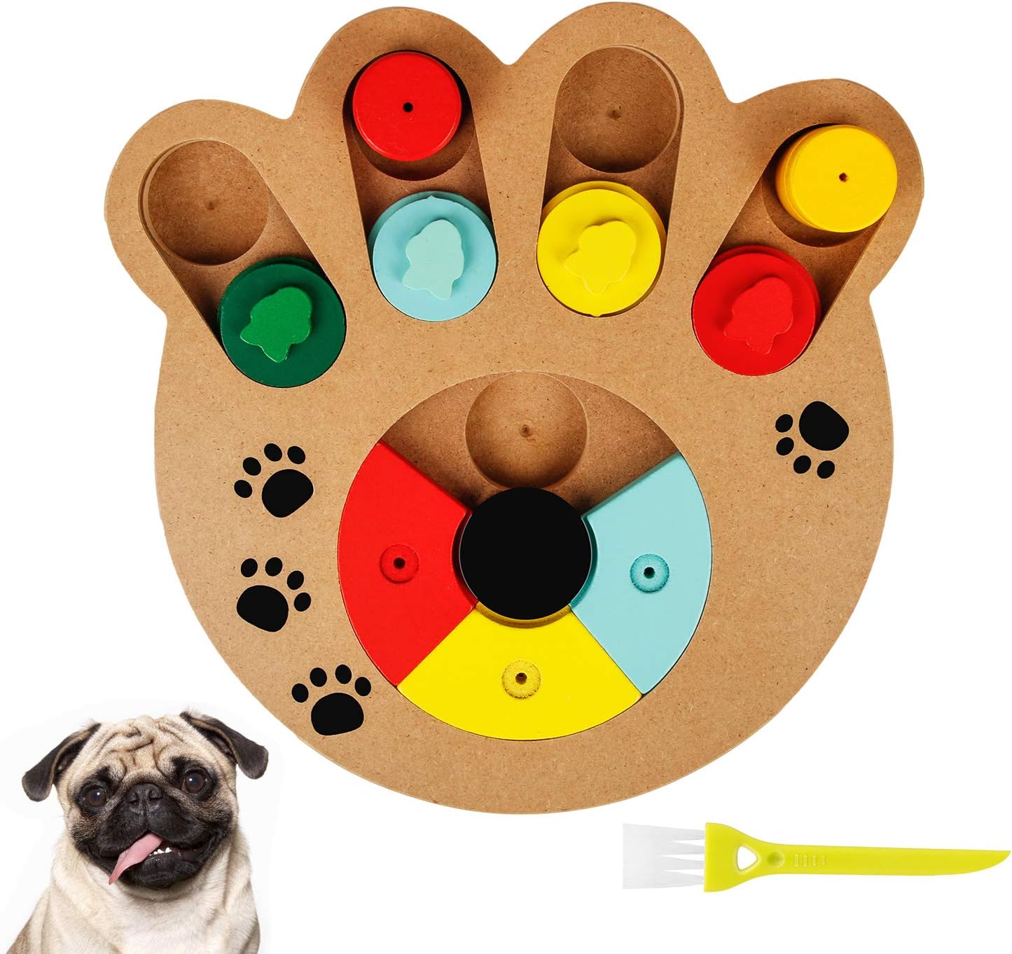 Dog Puzzle Toys, Dogs Food Puzzle Feeder Toys Pet IQ Training Mental Enrichment, Interactive Puzzle Game Cat Toys, Treat Dispenser Slow…