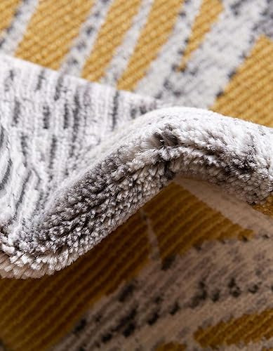 Miniatura 7 de Unique Loom Blossom Collection - Alfombra de área - Montego (2' x 6' 1", amarillomarfil)