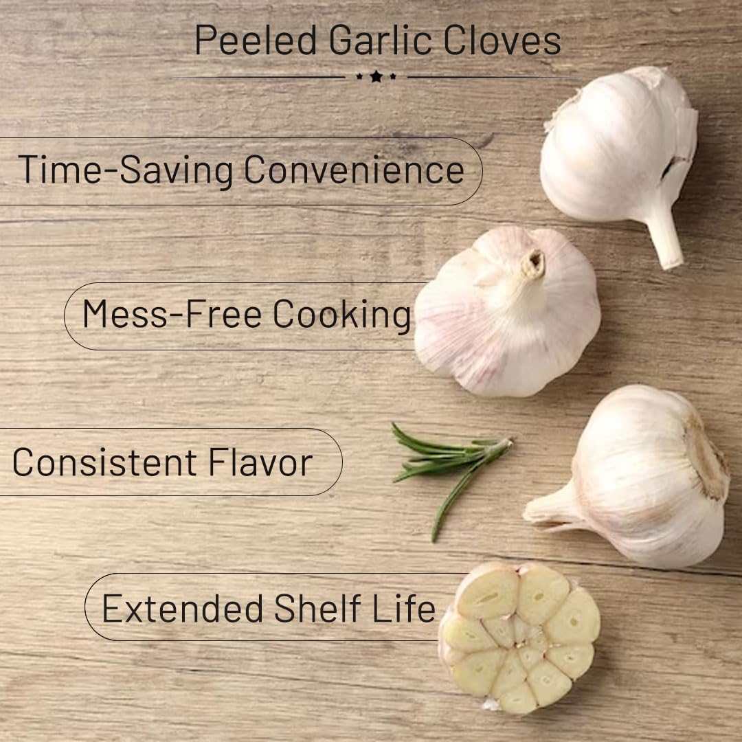 Mountain Bawarchi Fresh Peeled Garlic 500 grams | White Garlic Clove | Garlic Peeled 500 grams, Pack of 1 — Amazon image 3