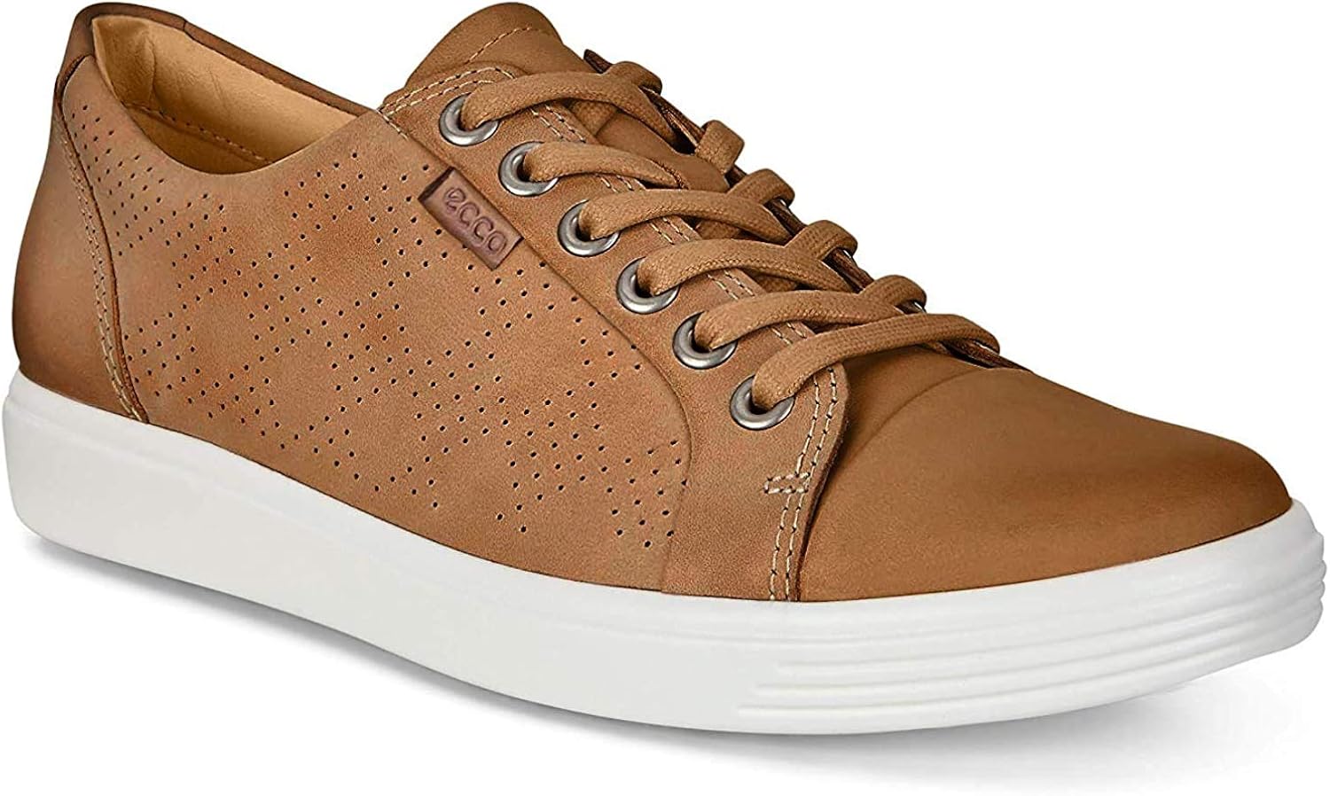 ECCO Women's Soft 7 Perforated Tie Sneaker