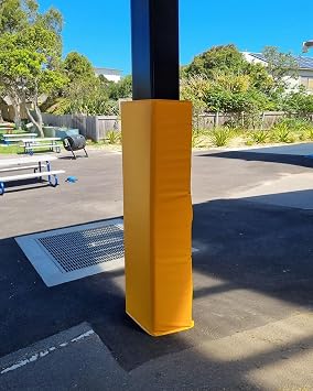 Playground Padding for Square Pole 4 Sided Wrap Around - 10 9 8 7 6 5 4.5 4 3.5 3 2.5 2 Inch, Custom Pole Covers for Metal Poles Garage SchoolH-6ft183cm,5"x5" 13x13cm