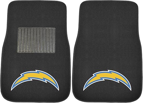 Vista 16 de FANMATS NFL-Teams - Juego de 2 alfombrillas bordadas para coche, unisex, para adultos Negro