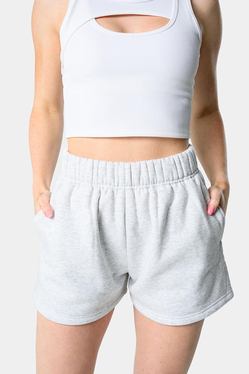 Kamo Fitness CozyTec Sweat Shorts Women High Waisted Lounge Comfy Casual Cotton Shorts with Pockets - Image 4