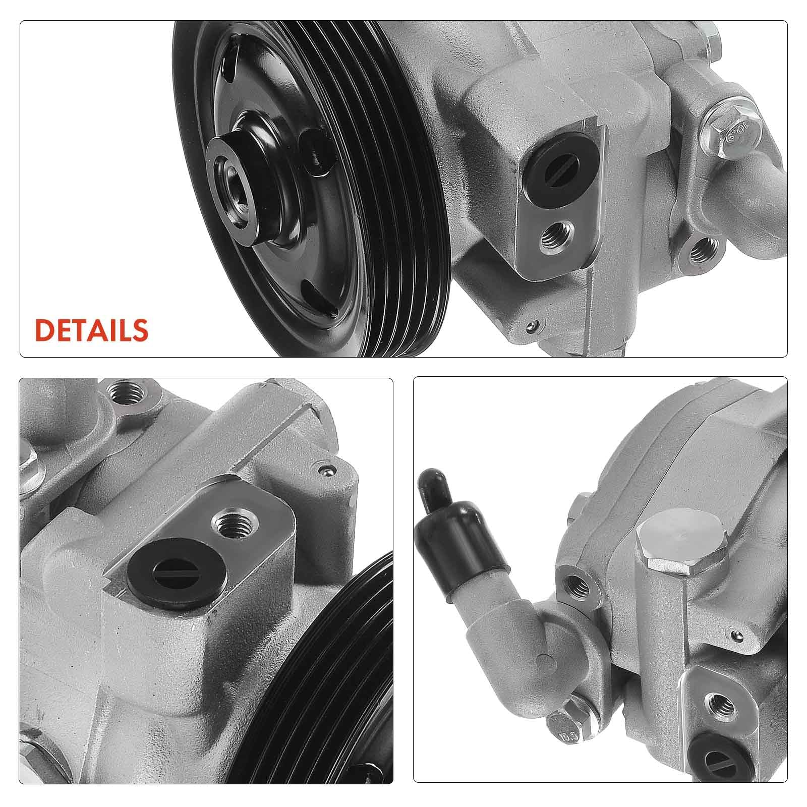 Frankberg Servopumpe Hydraulikpumpe Lenkung Mit Riemenscheiben Kompatibel mit Mondeo IV BA7 I4 1.6L 2007-2014, Mondeo IV Turnier BA7 I4 1.6L 2007-2010 Replace# 6G91-3A696-BD