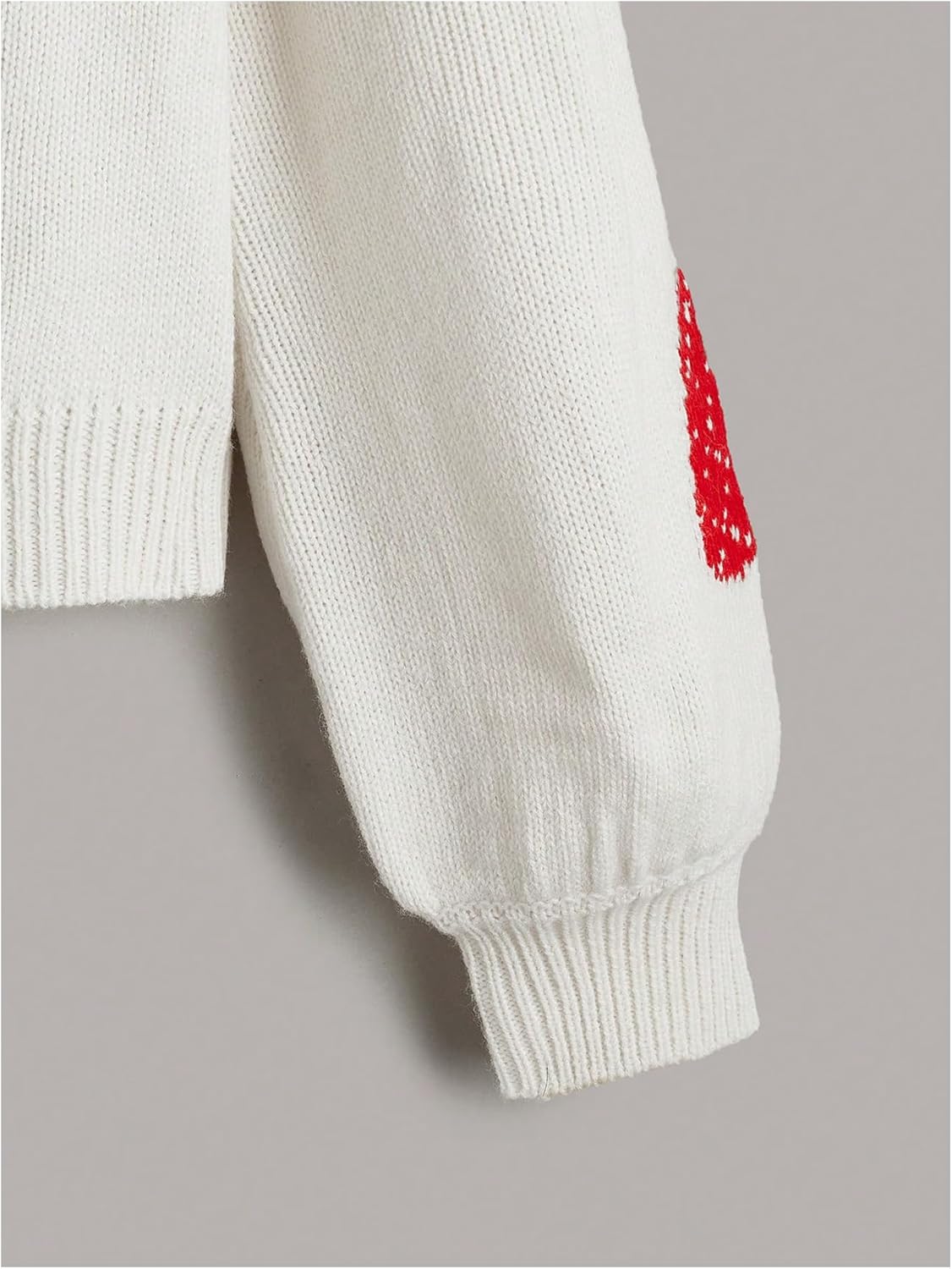 SweatyRocks Girl's Strawberry Sweater Pullovers Long Sleeve Crewneck Cute Fall Knit Tops - Image 4