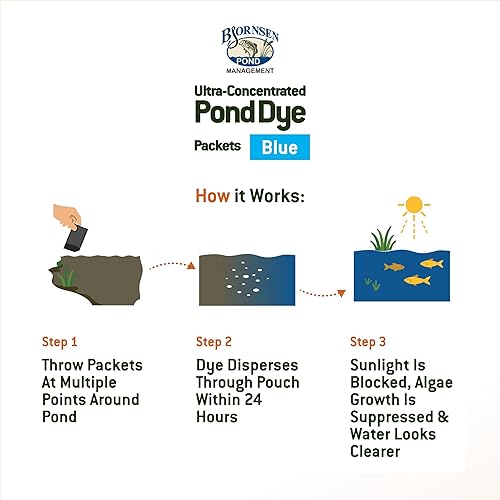 Miniatura 6 de Paquete de tinte de estanque ultraconcentrado azul medianoche (5 bolsas que contienen 20 paquetes en total)