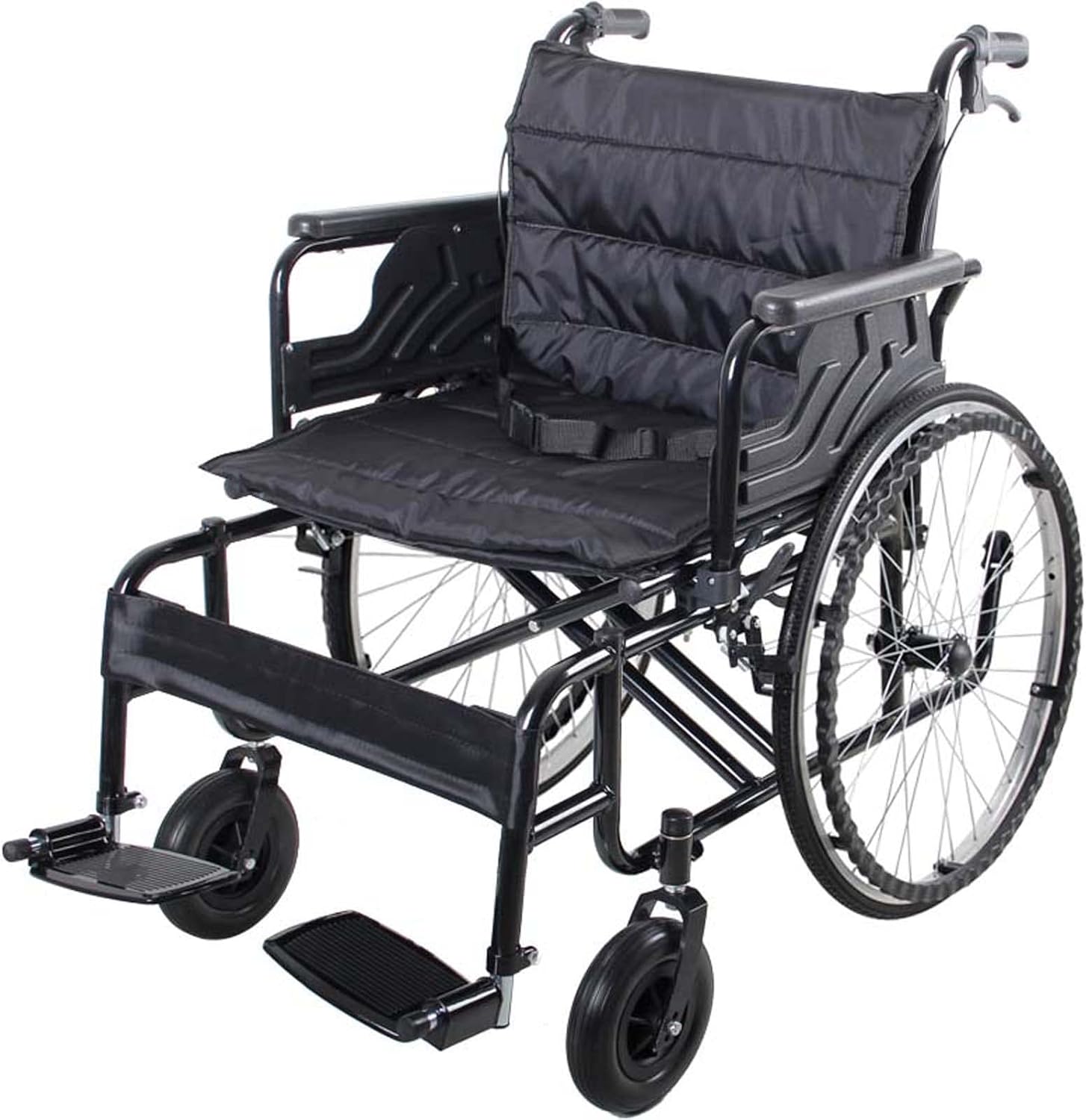 Wheelchair for Adults, Heavy Duty Bariatric Wheelchair with Flip Back Armrest and