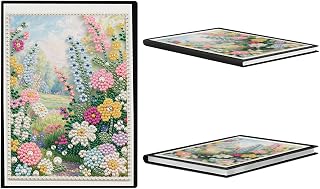 Summer Forest Partial Pearl DIY 50 Pages A5 Notebook Special Shaped Diamond Art Diary Book Kits Wireless Strip 5D Crystal Art Paintings Sketchbook for Art Drawing