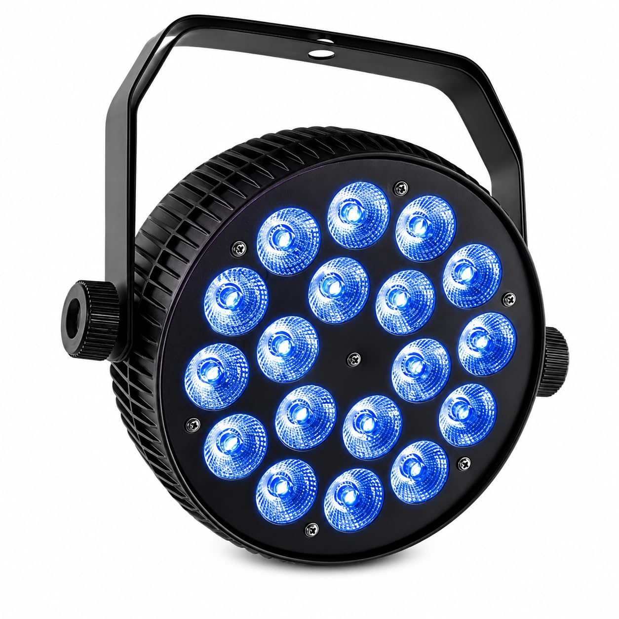 NLIGHTING® PAR LED SLIM RGB-W Faretto Effetti DJ Luci Del Palcoscenico Teatro Discoteca Professionali per Angolo Bar DMX 4in1 Full Color 18x12W Corpo in Metallo