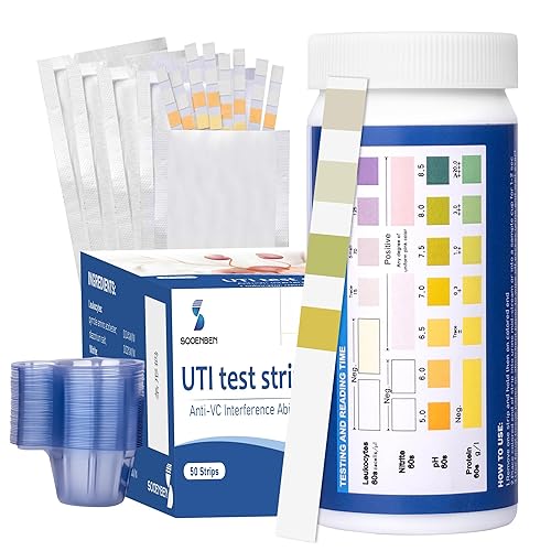 4-in-1 UTI Test Strips, 50ct Full Panel Urinary Tract Infection