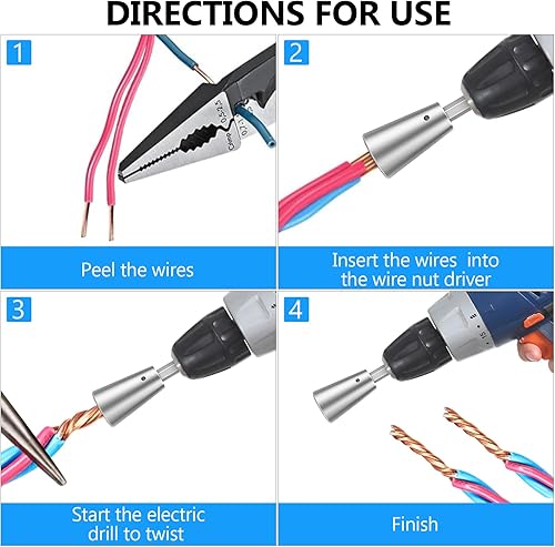 Miniatura 7 de Herramienta de tornado de alambre para taladro, tornador de alambre de taladro, tuerca de alambre Twiter para taladro, herramienta de torsión de