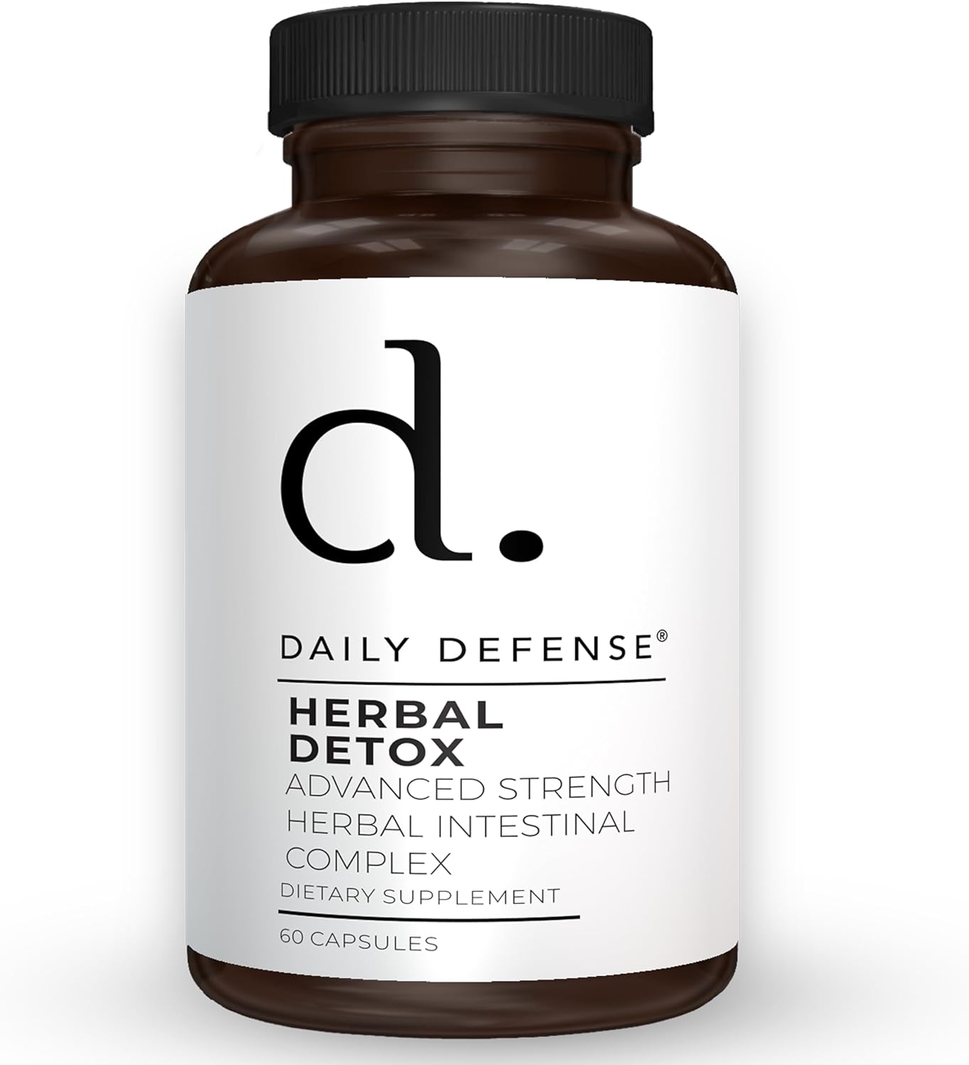 Herbal Detox with Zinc, Garlic, Wormwood, Black Walnut Hull - Gut Cleanse Detox Dietary Supplements for Women & Men, 60 Capsules