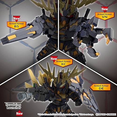 Miniatura 3 de Bandai Hobby - Gundam UC - #19 Unicorn Gundam 02 Banshee (Destroy Mode) & Banshee Norn Parts Set, Bandai Spirits SDCS Model Kit