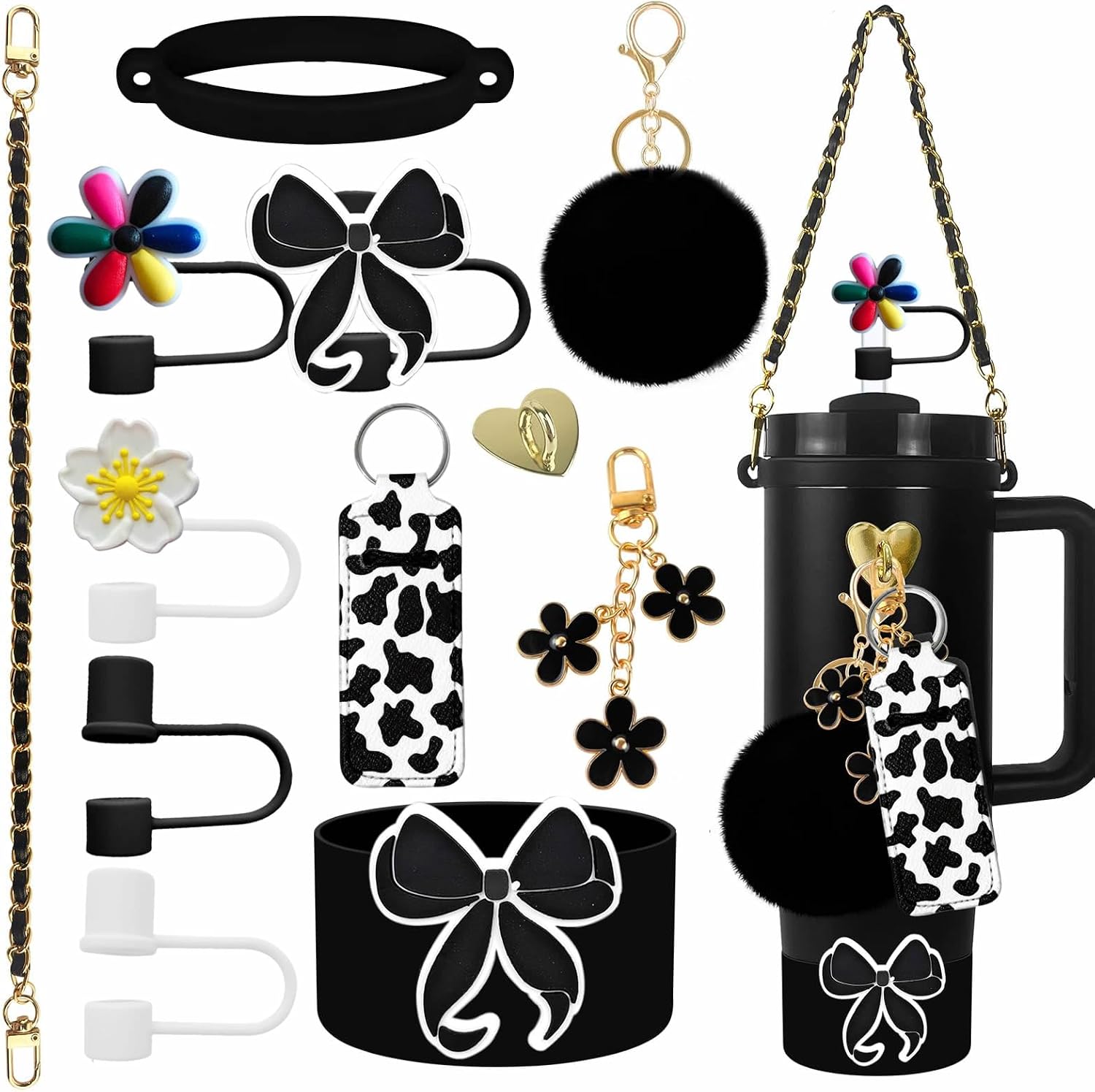 Accessories Set for Stanley Cup Boot Strap Butterfly