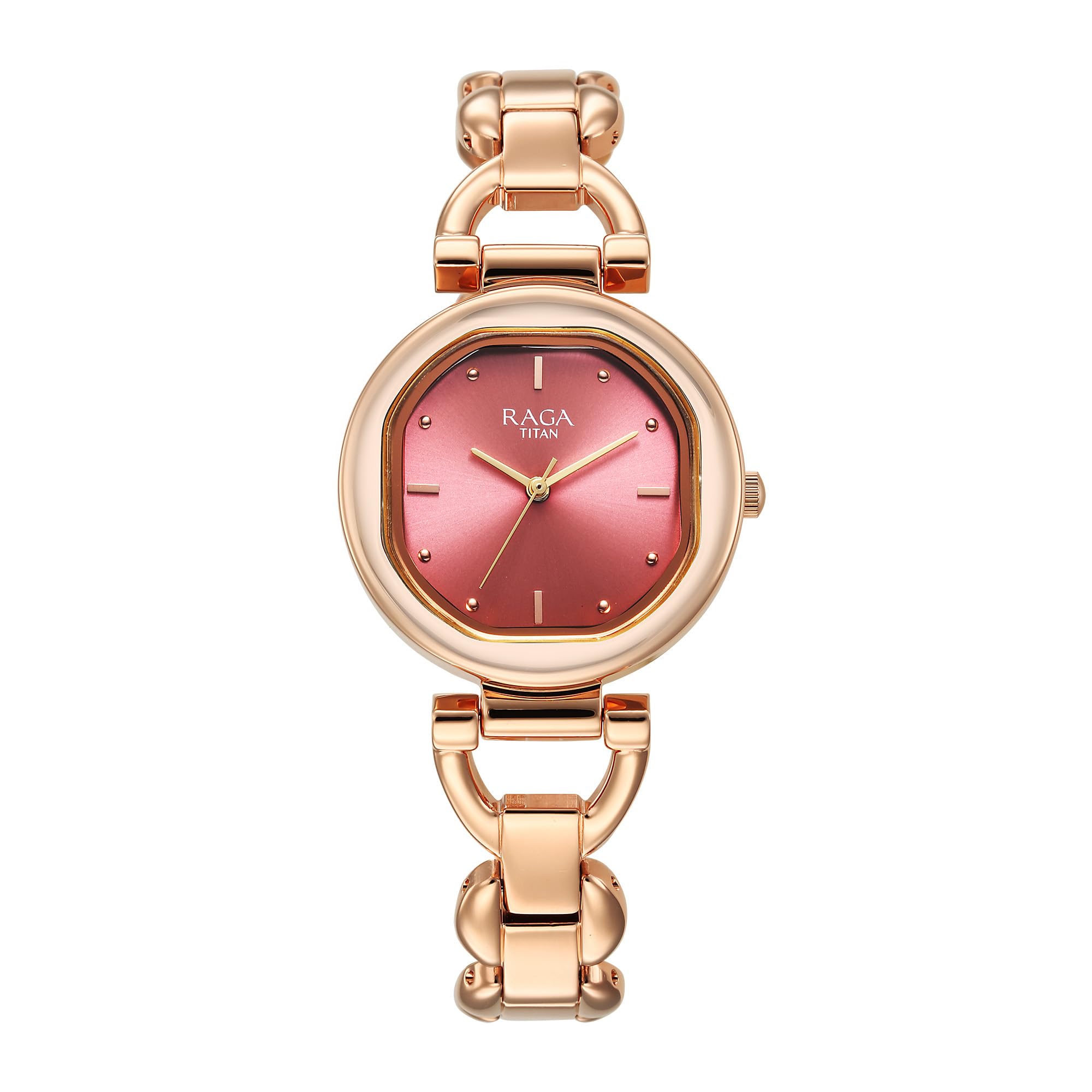 Titan Raga Showstopper 2.0 Quartz Blush Pink Dial Watch for Women-95301WM01