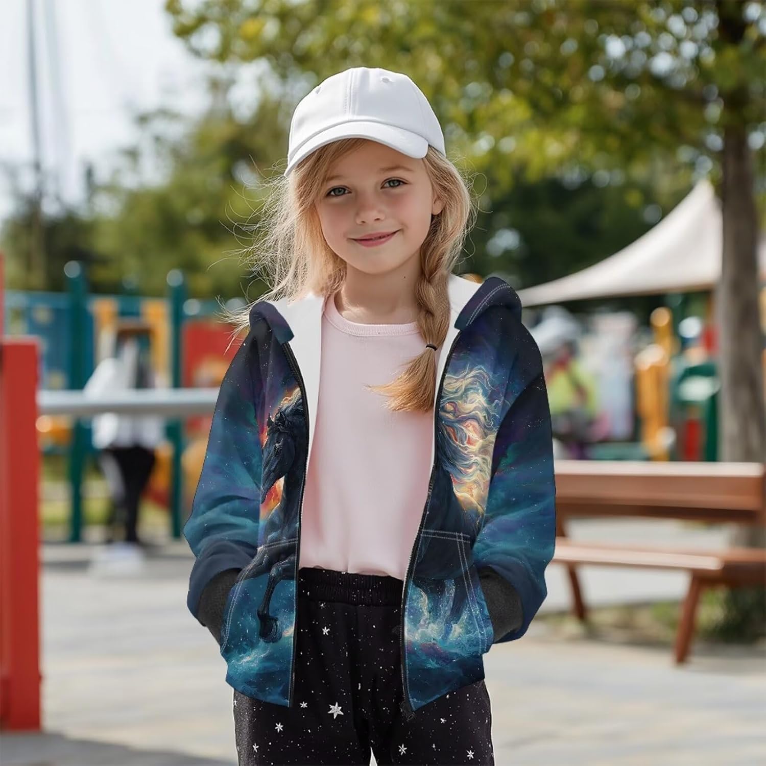 Long Sleeve Hoodies for Girls Winter Fleece Hooded Hoodies Kids 6-16Y Sweatshirts Jacket