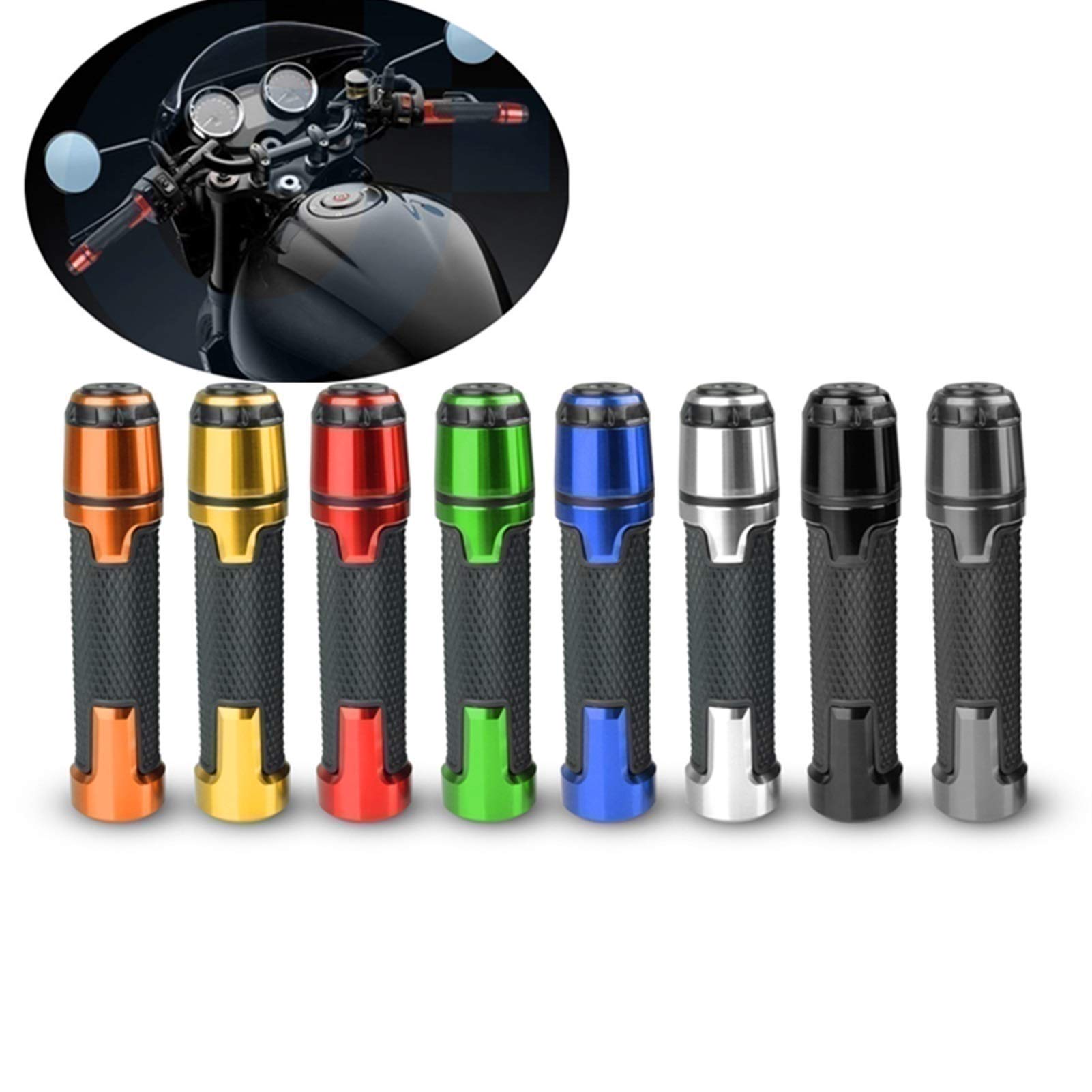 Voor Yamaha YZF R125 YZF-R125 Alle Jaren 2014 2015 2016 2017 2018 2019 Handvat Bar Ends Grips 7/8Motorfiets Stuur Plug Slider Antislip (Color : Silver Voor Yamaha YZF R125 YZF-R125 Alle Jaren 2014 2015 2016 2017 2018 2019 Handvat Bar Ends Grips 7/8Motorfiets Stuur Plug Slider Antislip (Color : Silver