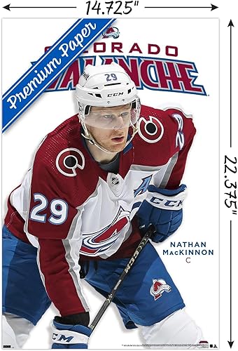 Miniatura 9 de Trends International NHL Colorado Avalanche - Póster de pared de la serie 23 de Nathan MacKinnon, 34 pulgadas de largo x 22.4 pulgadas, versión