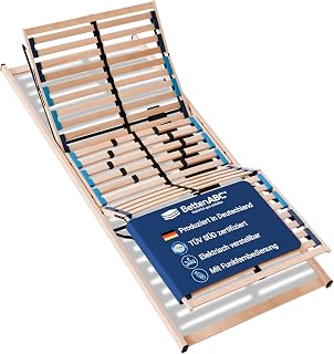 BettenABC - Max1 Elektro-Lattenrost - 100x220cm - Lieferung per Spedition - individuelle Kopf- & Fußteilverstellung sowie Härtegradverstellung - hergestellt aus Schicht- & Buchenholz in Deutschland