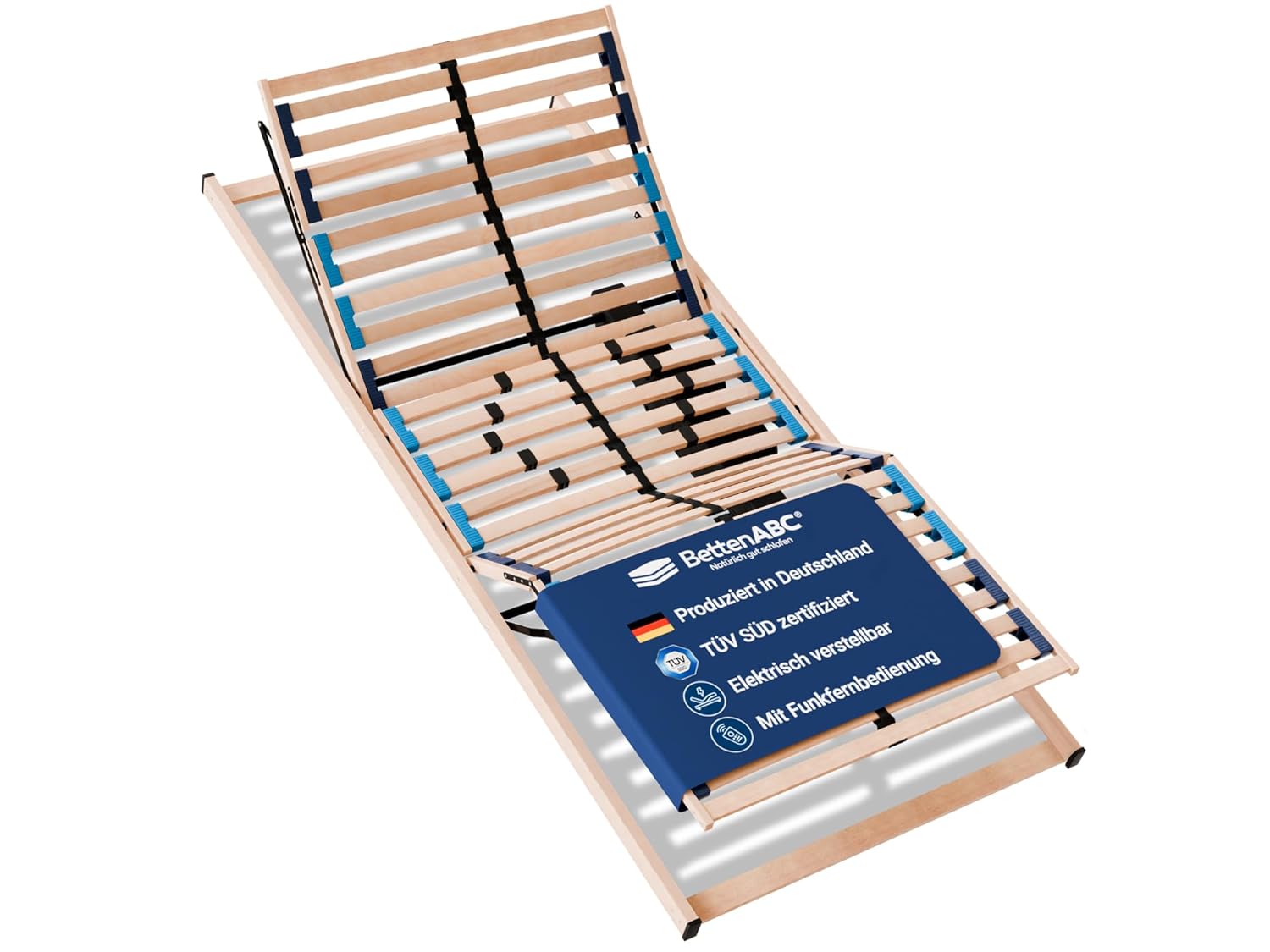 Elektrischer Lattenrost Betten-ABC Max1 Elektro mit Kopf- & Fußteilverstellung, Funkfernbedienung Größe 90×200