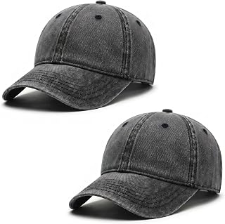 Vintage Baseball Cap for Men and Women, Washed Cotton Dad Hat, Adjustable Fit