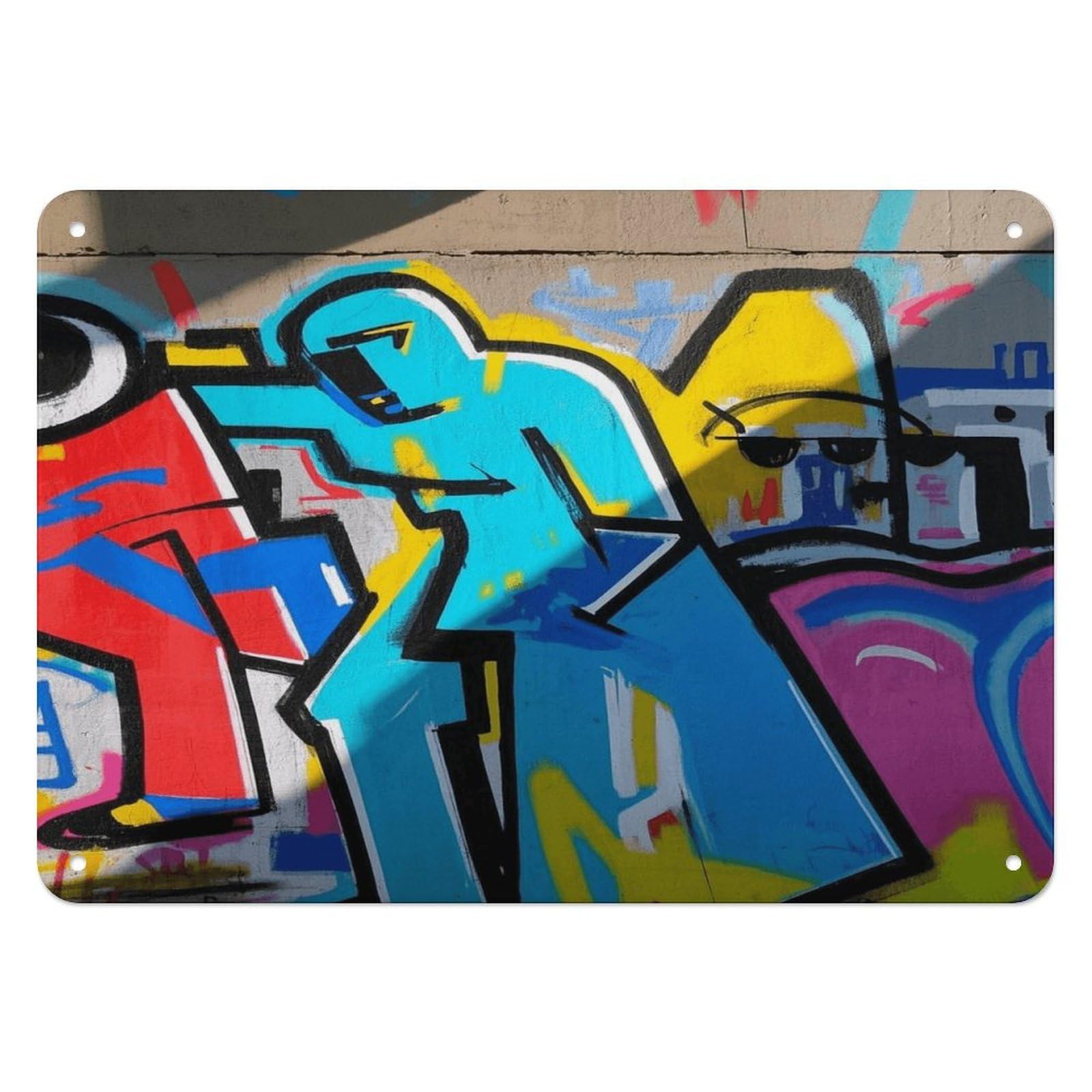 Fekiloot Style Graffiti Wall Decor Iron Painting Metal Sign